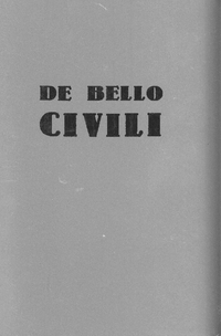 DE BELLO CIVILI (1)